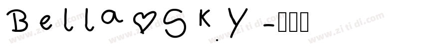 Bella Sky字体转换